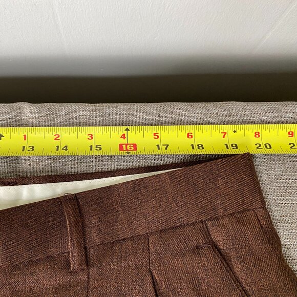 Tony Blake Pleated Dress Pants Men's 38 Brown High Rise Business Office - Picture 9 of 14